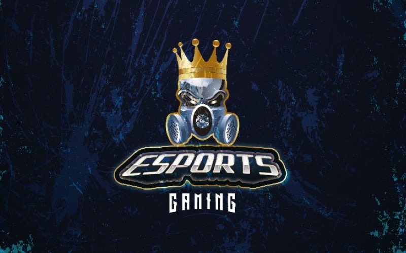 Logo Esport Skull et Gold Crown Game pour l'équipe
