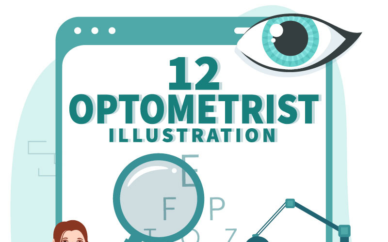 12 Optometrista illusztráció