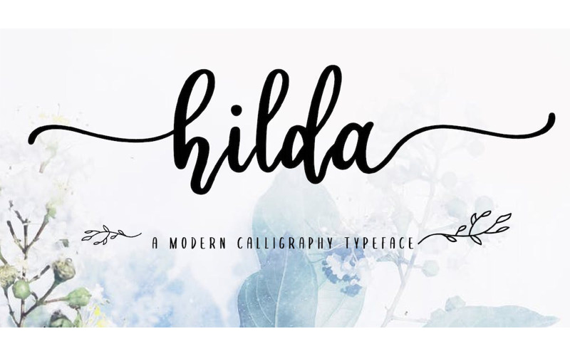 Police de script de caligraphie moderne Hilda