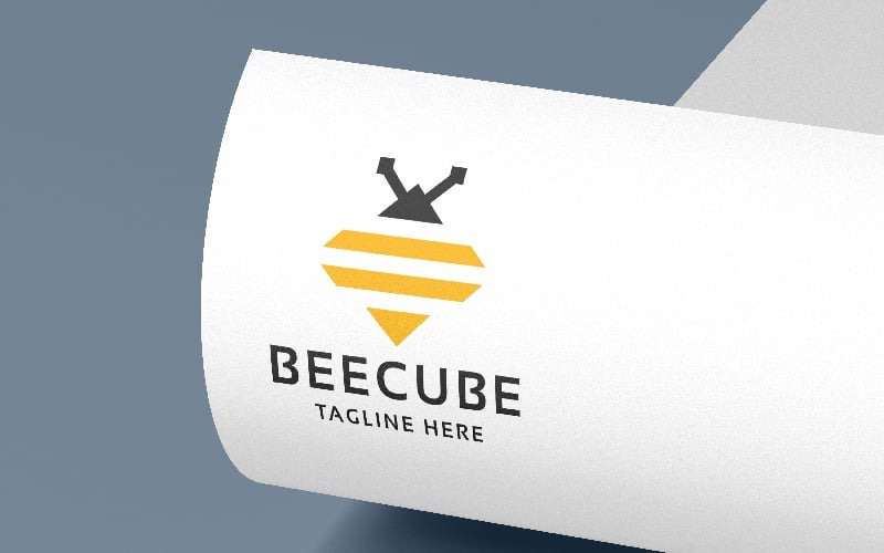 Temperatura do logotipo profissional Bee Cube