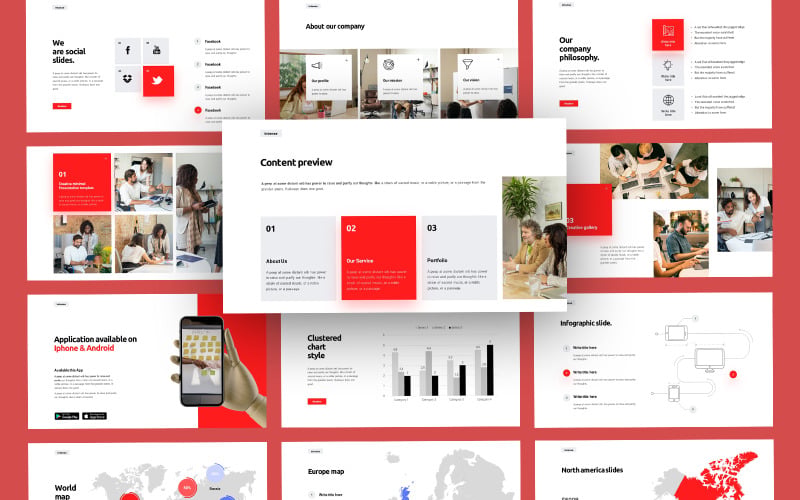Интенсивный современный бизнес Шаблоны презентаций PowerPoint