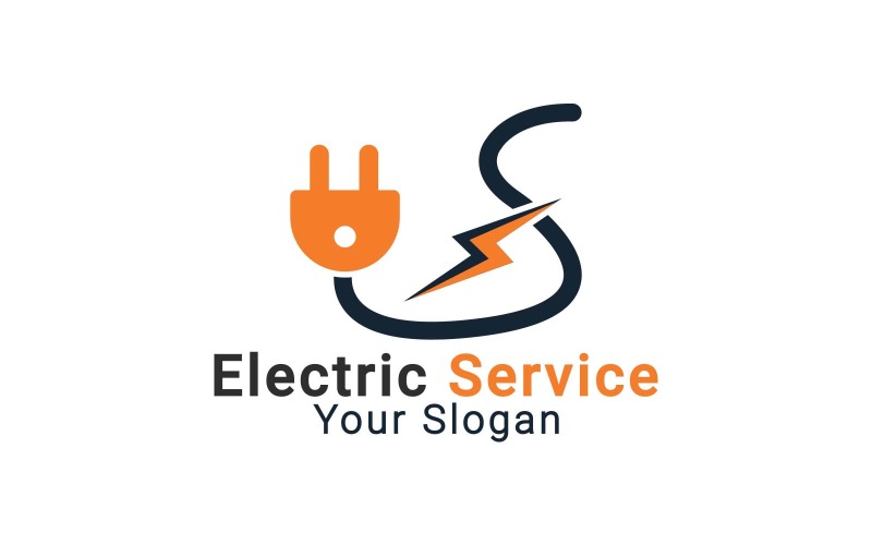 Logotipo de eletricidade, logotipo de energia, logotipo de serviços elétricos, logotipo de reparo e manutenção de eletricidade