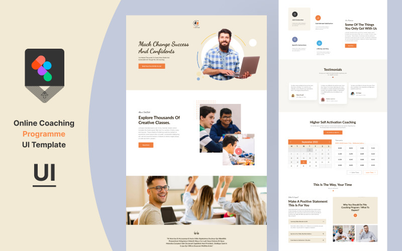 Modèle d'interface utilisateur du programme de coaching