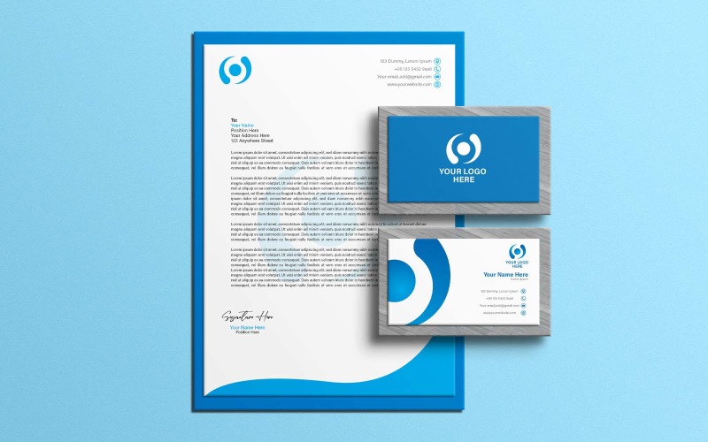 Diseño de membrete y tarjeta de presentación de empresa creativa y moderna - Identidad corporativa