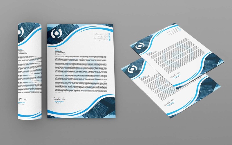 Membrete profesional y creativo de la empresa - Identidad corporativa
