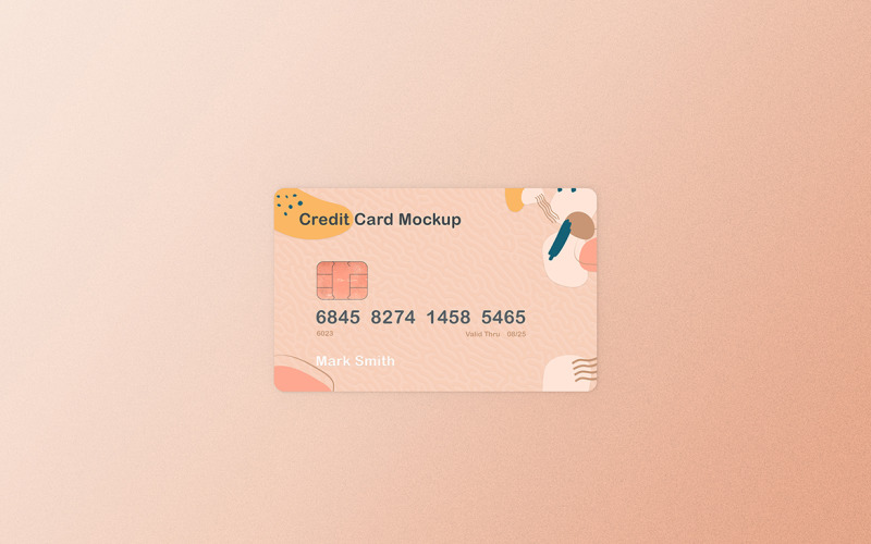 Modello PSD mockup carta di credito Vol 01