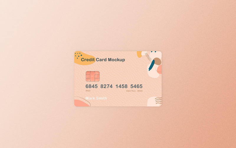 Modello PSD mockup carta di credito Vol 01