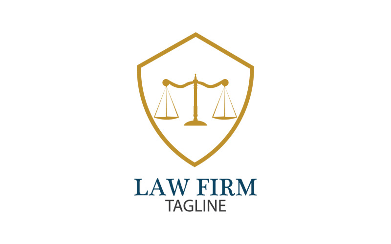 Law Firm Logo And Icon Design Template Vector 6