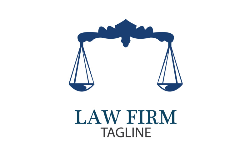 Law Firm Logo And Icon Design Template Vector 9