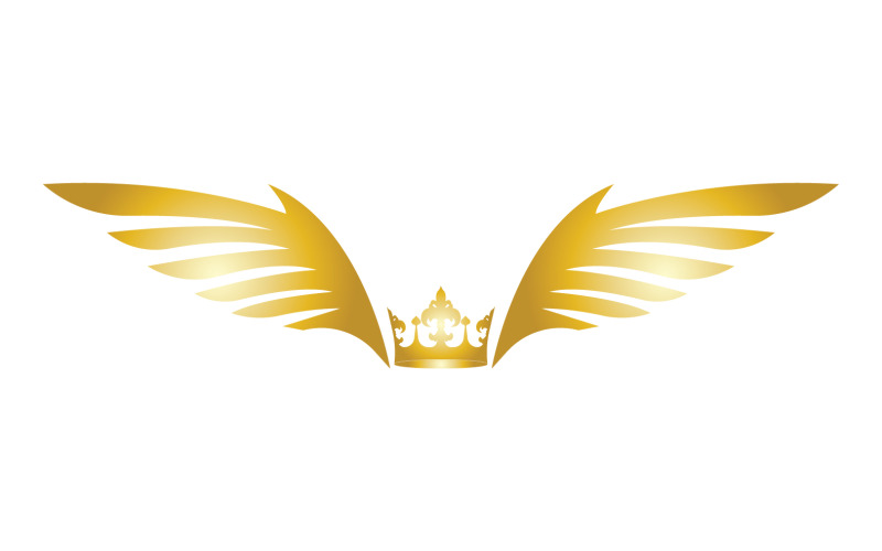 Wings Crown Logo And Symbol Vector 15 - TemplateMonster