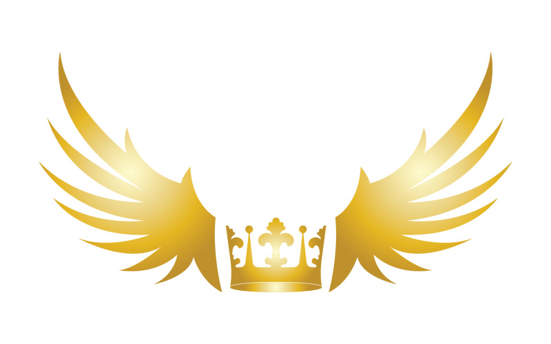 Wings Crown Logo And Symbol Vector 5