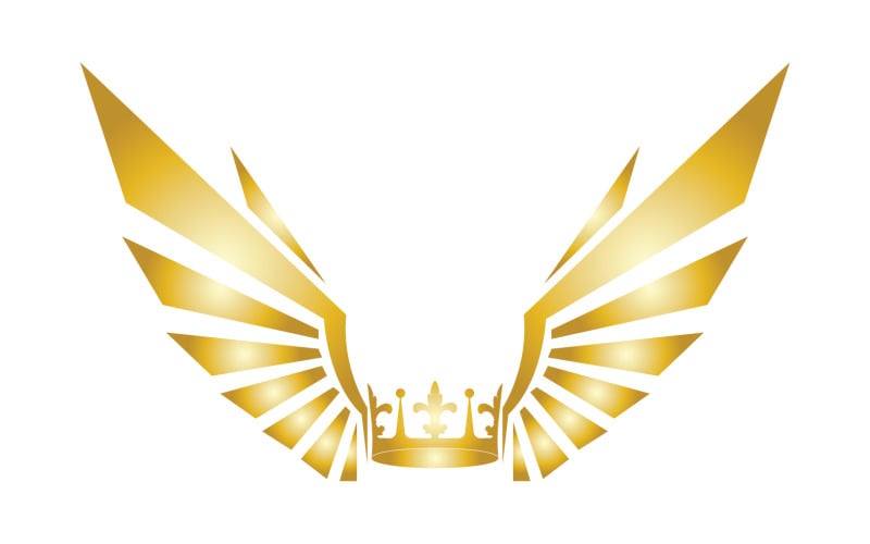 Wings Crown Logo And Symbol Vector 6 - TemplateMonster