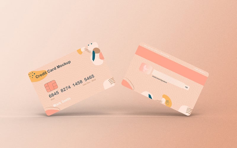 Kreditkarten-Mockup PSD-Vorlage Vol. 14