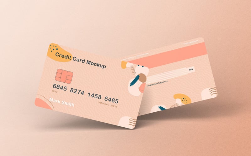 Kreditkarten-Mockup PSD-Vorlage Vol. 33