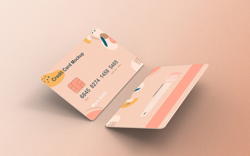 Kreditkarten-Mockup PSD-Vorlage Vol. 42
