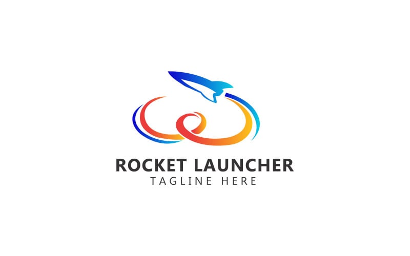 Logo de lance-roquettes et modèle de logo de démarrage