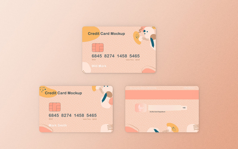 Modèle PSD de maquette de carte de crédit Vol 13