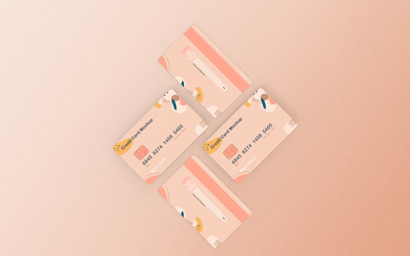 Modèle PSD de maquette de carte de crédit Vol 41