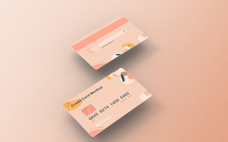 Plantilla PSD de maqueta de tarjeta de crédito Vol 09