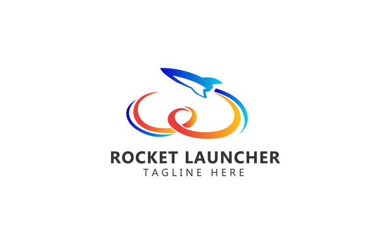 Rocket Launcher-logo en opstartlogo-sjabloon