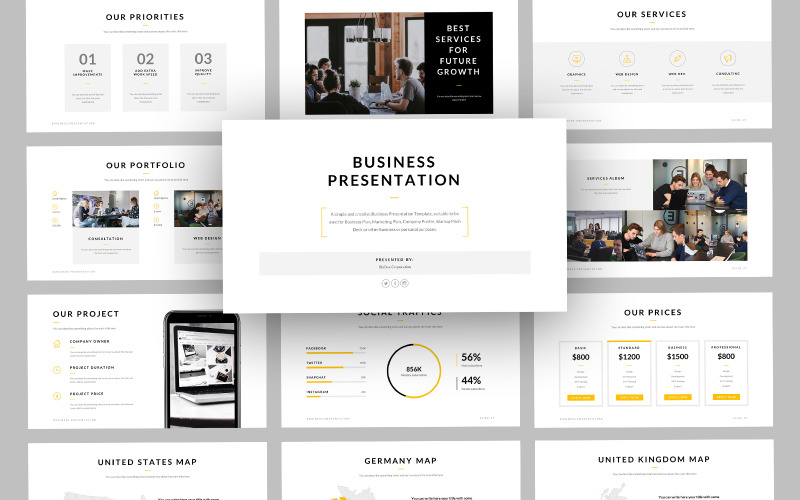 BizDoe Business Szablon prezentacji Google