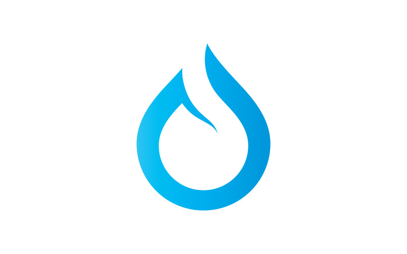 gota de água natureza Logo Template design de ilustração vetorial V3