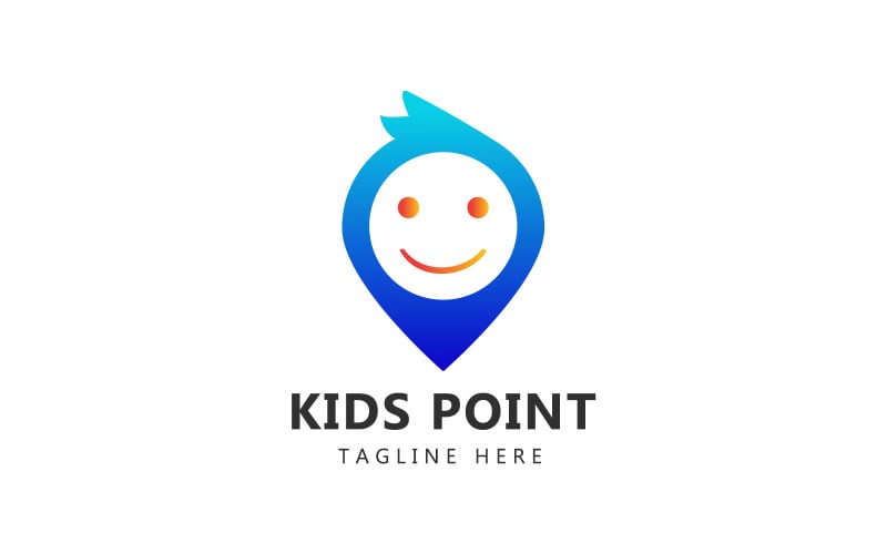 Логотип Kids Point и шаблон логотипа Kids Location