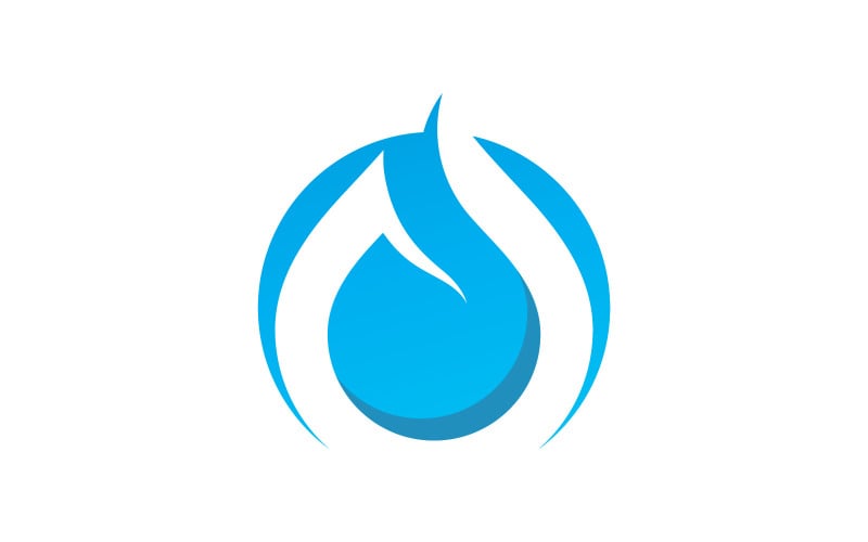 goutte d'eau nature Logo Template vector illustration design V8