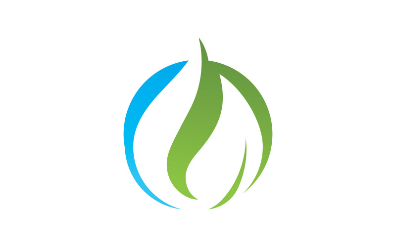 kropla wody natura Logo Szablon wektor ilustracja projektu V6