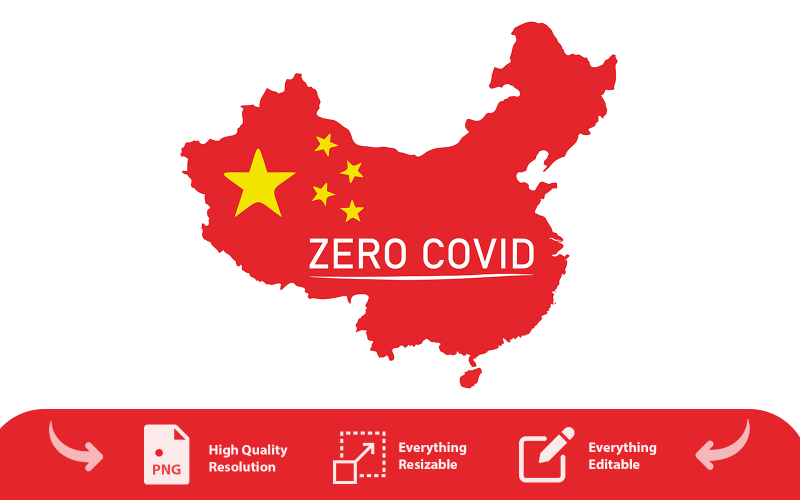 Null Covid Illustration Vektor