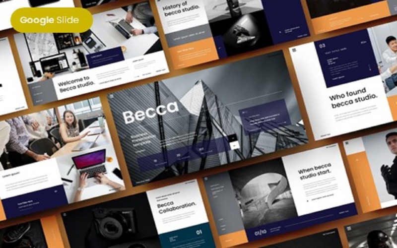 Becca - Modèle de diapositives Google pour les entreprises