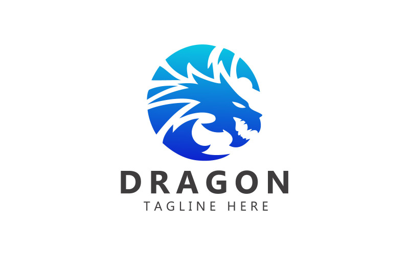 Drachen-Logo und Drachenkopf-Logo-Vorlage