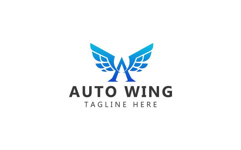 Logo d'aile automatique et modèle de logo de lettre