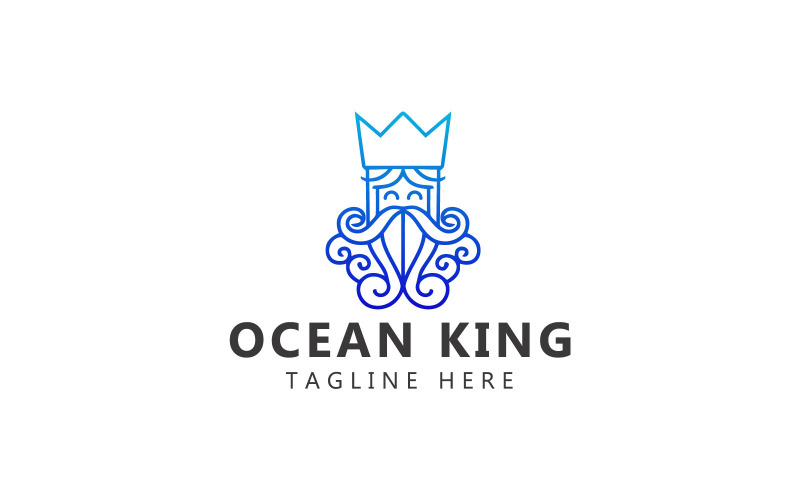 Logo Ocean King et modèle de logo Water King