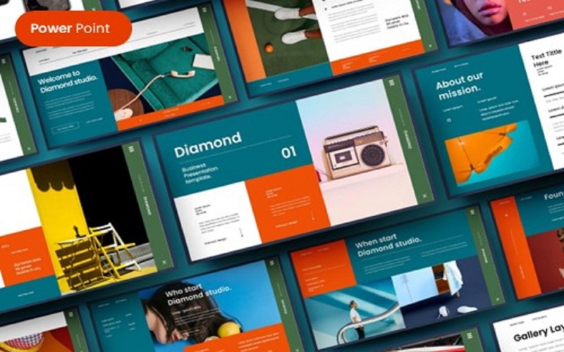 Modello PowerPoint - Affari di diamante