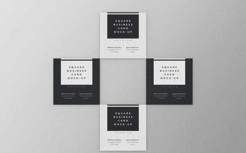 Modello PSD mockup biglietto da visita quadrato Vol 38