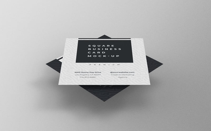 Quadratische Visitenkarte Mockup PSD-Vorlage Vol. 46