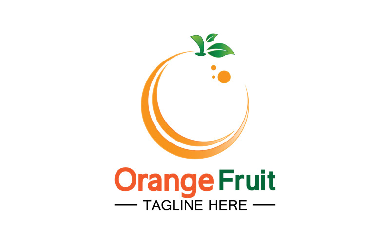 Frisches Symbol-Logo der Orangenfrüchte 21