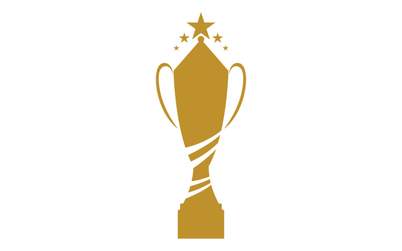 Goldene Trophäenpokale und Auszeichnungslogo 5