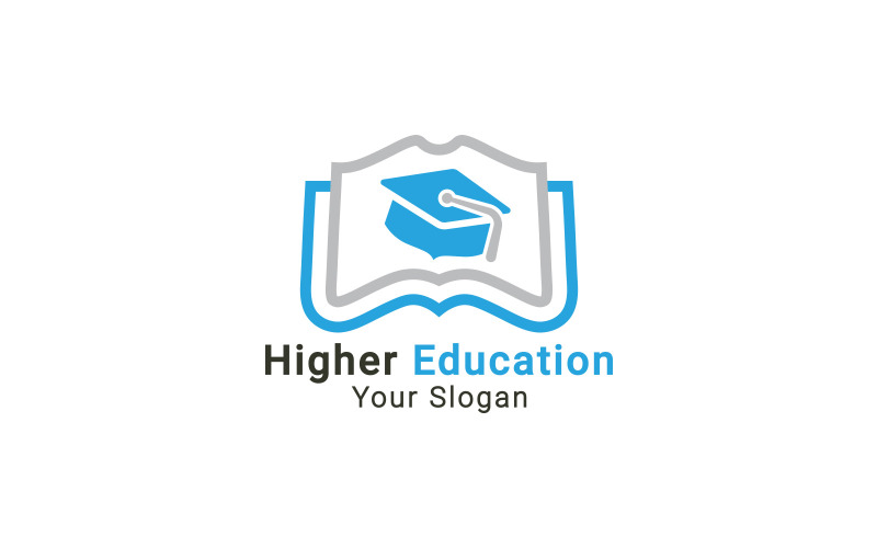 Hoger leren logo, het bereiken van Star onderwijs logo, afstuderen logo sjabloon