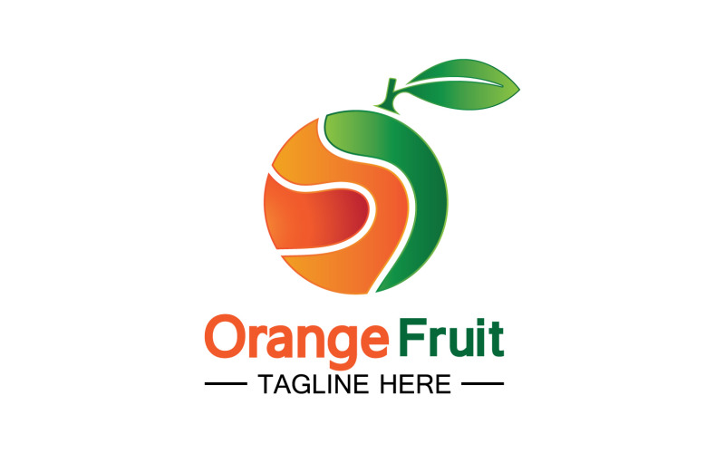Laranja Frutas Frescas Símbolo Logotipo 18