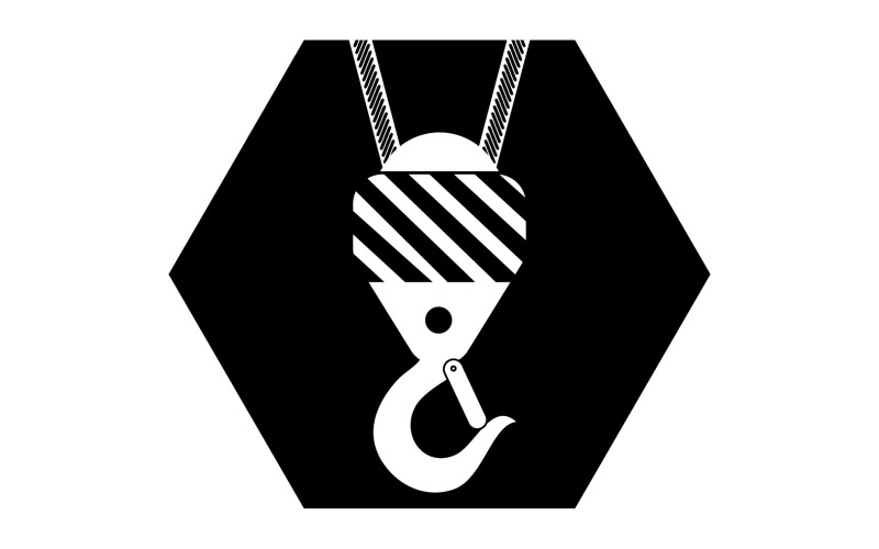 Símbolo de vetor de construção de logotipo de guindaste 6