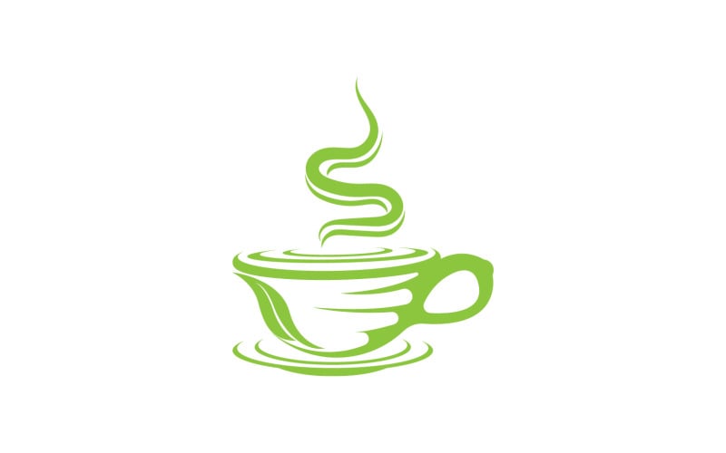 Green Tea Drink Logo Vector Template 11