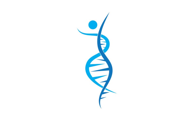 DNA umano logo icona disegno vettoriale 11