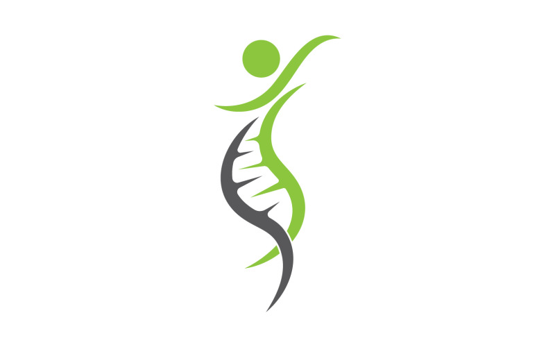 Human DNA-logotyp Ikondesign vektor 13