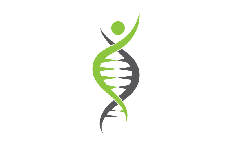 Human DNA-logotyp Ikondesign vektor 14