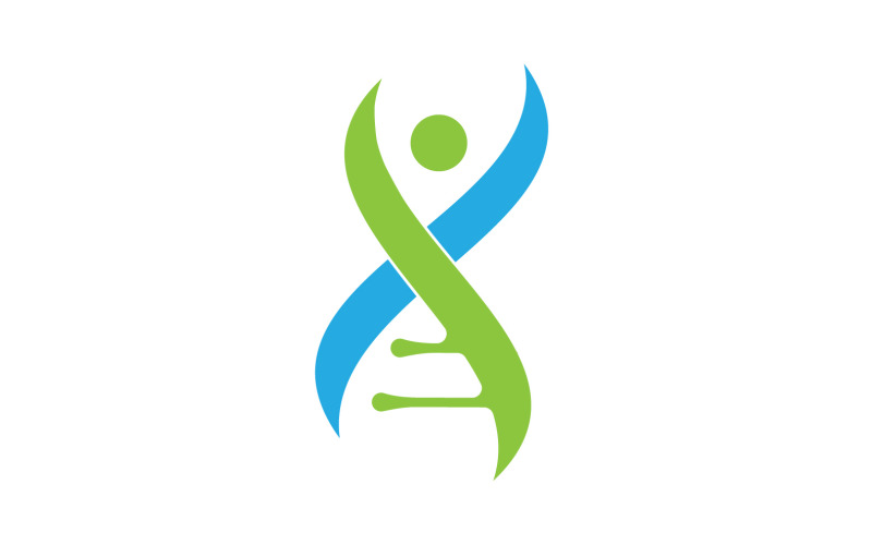 Human DNA-logotyp Ikondesign vektor 5