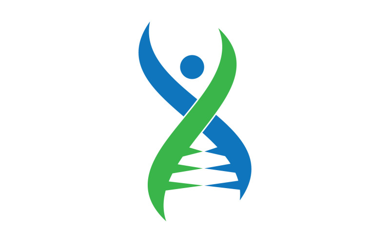 Logo de l'ADN humain Icon Design Vector 3