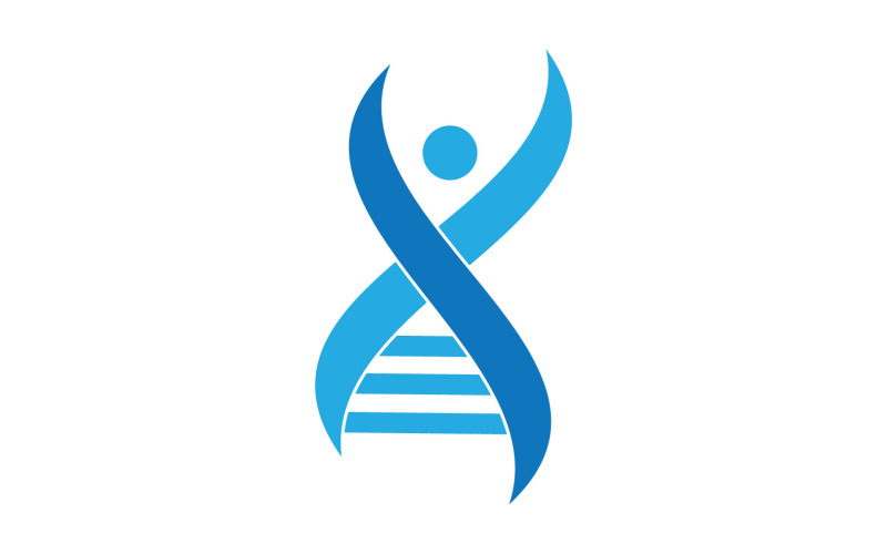 Logo ludzkiego DNA ikona projekt wektor 1