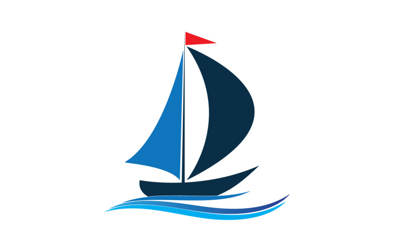 Logo siluety lineární lodi Ocean Cruise Vector 19